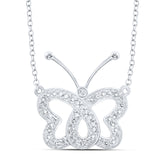 1/4CTW-DIA NK BUTTERFLY NECKLACE